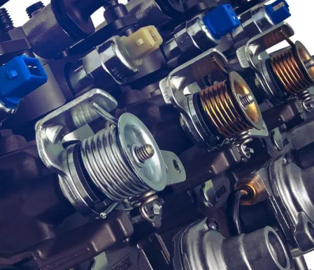 Close up of a Perkins engine